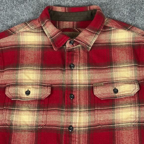 ORVIS Flannel Shirt Plaid Men's Large - Picture 2 of 8
